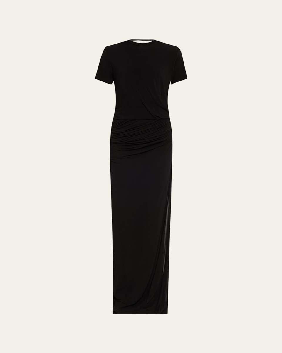 Coiled Jersey Corseted Tee Gown